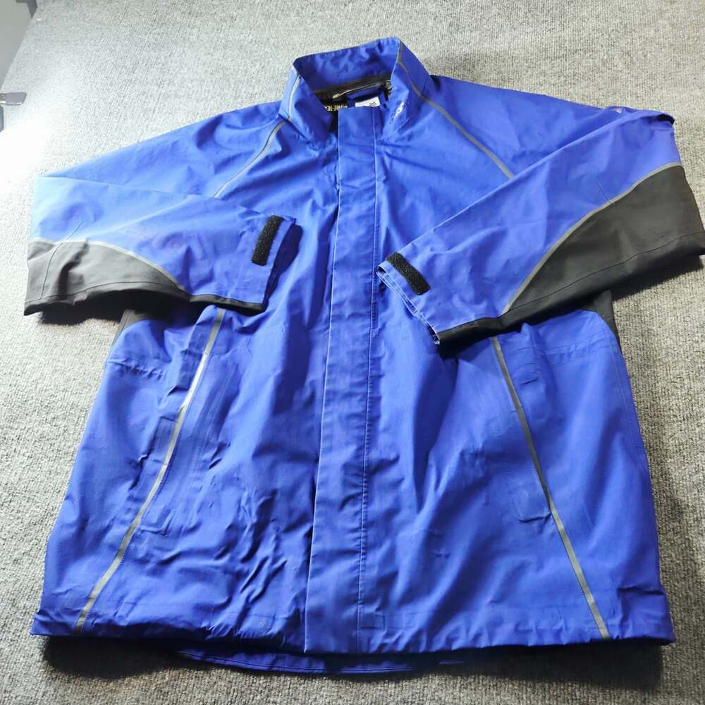 Adidas Rain Jacket Size XL Blue Black Gore-Tex Waterproof